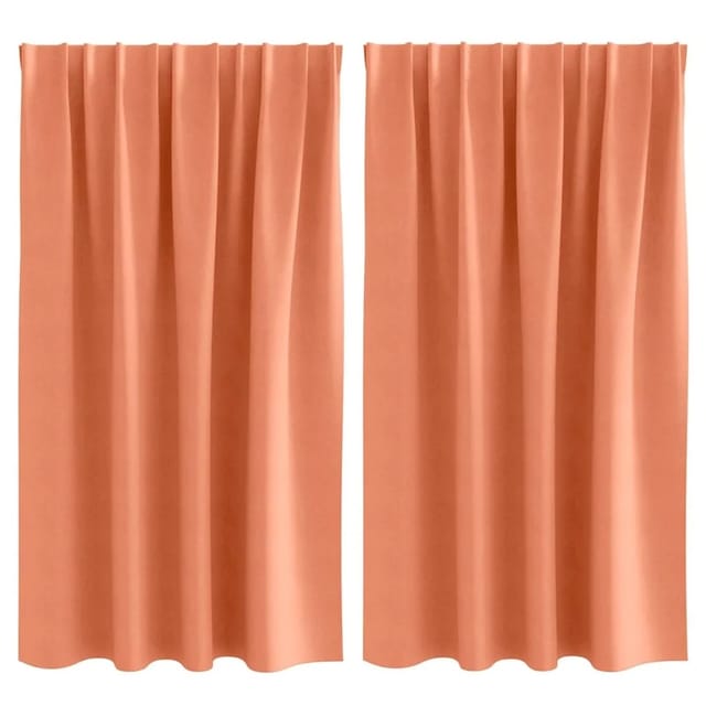 vidaXL Verdunkelungs-Vorhänge mit Ringen Terrakotta Polyester 4107523