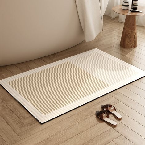 Lan Minimalist – 2 Kieselgur-töpfe, 40 X 60 Cm, Rutschfeste Badematte, Strapazierfähige Und Saugfähige Badematte, Kieselgur-toilettenvorleger