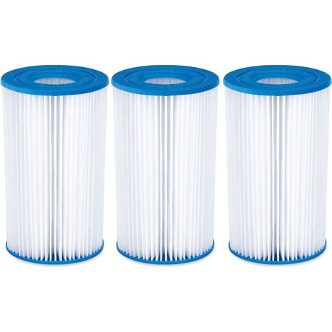 Lan 3er-pack Summer Waves A/c Filterkartuschen Für Schwimmbäder – Blau