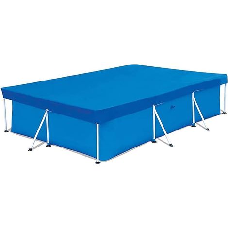 Lan Rechteckige Poolabdeckung, Rechteckpool, Poolschutzabdeckung, Luftpolsterabdeckung Für Röhrenpools, Blaue Regenschutzabdeckung (260 X 170 Cm)