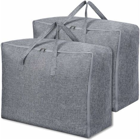 Lan Aufbewahrungstaschen Für Kleidung Unter Dem Bett, 2er-set, Bettdecken-aufbewahrungstaschen Mit Verstärkten Griffen Für Bettdecken, Decken, Kissen, Jacken, 60 X 40 X 24 Cm, 58 L