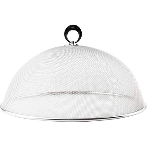 Lan Edelstahl-speiseabdeckung Mit Rundem Spritzschutz Für Küche Und Haushalt (silber, 24 Cm Durchmesser), Edelstahl, Silber