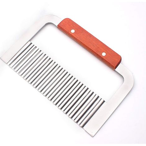 1 Packung Kreativer, Handgefertigter Kartoffelschneider Aus Edelstahl, Multifunktionales Wellenmesser, Pommes-schneider, Küchenmesserzubehör