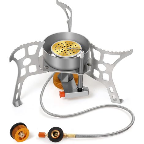Lan Tragbarer, Faltbarer, Winddichter Mini-gaskocher Mit 3900 W Leistung, Ultraleicht, Mit Piezozündung, Ideal Zum Wandern, Für Outdoor-aktivitäten, Grillen Und Trekking.