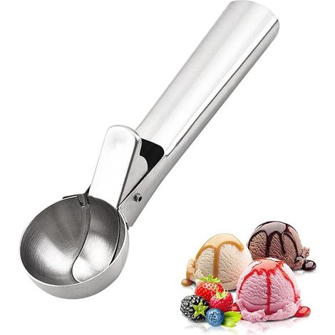 Edelstahlkugelportionierer, Eiskugelportionierer Mit Auslöser, Fruchteiskugelportionierer, Wassermelonenkugelportionierer
