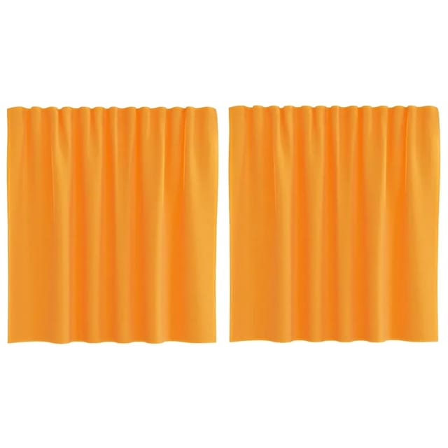 vidaXL Voile Vorhänge mit Stangentaschen 2 Stk Orange 4102191