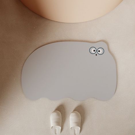 Lan Little Eyes - Graue 5080cm (diatomeenerde) Cartoon-muster Anti-rutsch-matte Für Den Heimgebrauch In Toiletten Und Badezimmern, Saugfähige Matte Für Toiletten Und Badezimmer