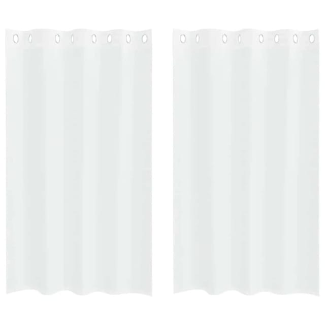 vidaXL Voile-Vorhänge 2 Stk Weiß 140x175cm Polyester 4107983