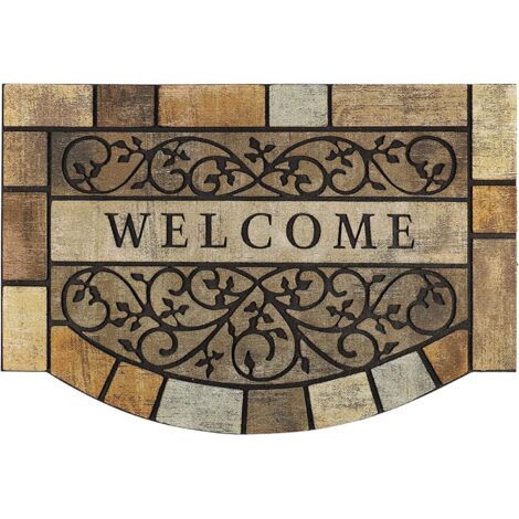 Lan Strapazierfähige Eingangsmatte, 61 X 91 Cm, Große, Robuste Fußmatte Für Den Außenbereich Mit Rutschfester Gummirückseite Für Haustür, Garage Und Terrasse