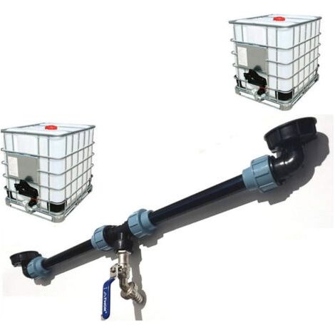 Lan Ibc-tankanschlussset, Tandem-anschluss Für 2 Tanks, Tankadapter Für Haus Und Garten