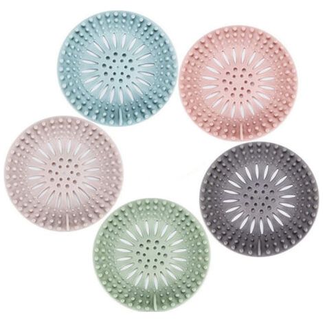 Lan Abflusssiebe, Haarfänger, Duschabflussschutz, Flexibles Tpr-material, Verschiedene Farben Für Bad, Badewanne, Dusche Und Waschbecken, 5er-pack