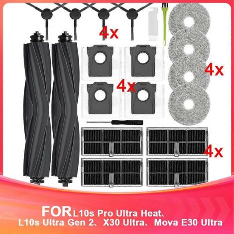 Lan Ersatzteile Für Dreame L10s Pro Ultra Heat / X30 Ultra Saugroboter: Hauptbürste, Hepa-filter, Reinigungstuch Und Staubbeutel.