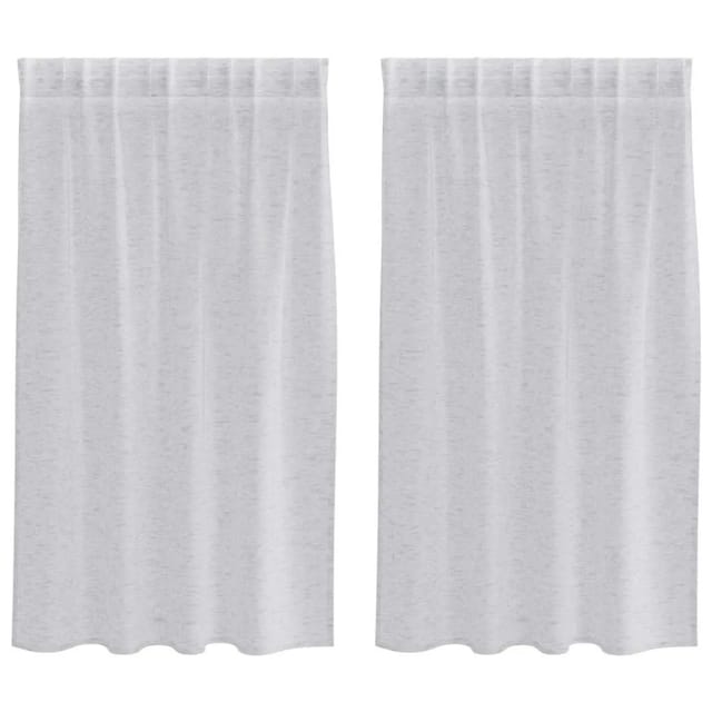vidaXL Voile-Vorhänge 2 Stk Hellgrau 140x140cm Polyester 4108022