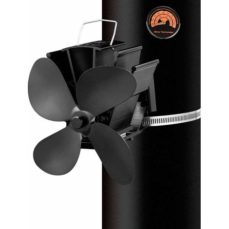 Lan Kaminofenventilator, 4-blatt-kaminventilator Mit Wärmeantrieb Für Kamine Und Pelletöfen, Leise, Wärmebetrieben, Umweltfreundlich, Ideales Weihnachtsgeschenk