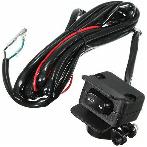 Lan-wippschalter Für 12-v-winde Mit Montagehalterung Und Steuerleitungssatz Für Elektrische Atv- Und Utv-winden