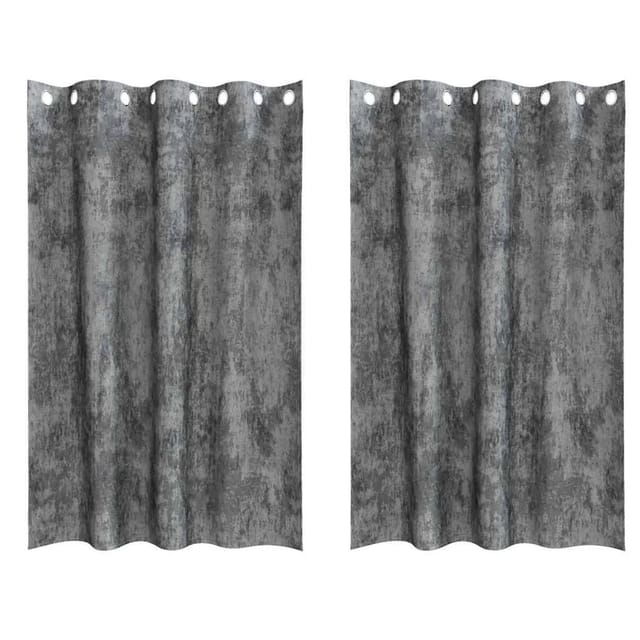 vidaXL Vorhänge 2 Stk Grau 175 x 140 cm Samt 4107654