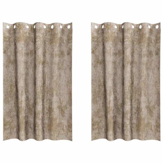 vidaXL Vorhänge 2 Stk Champagner 175 x 140 cm Samt 4107674