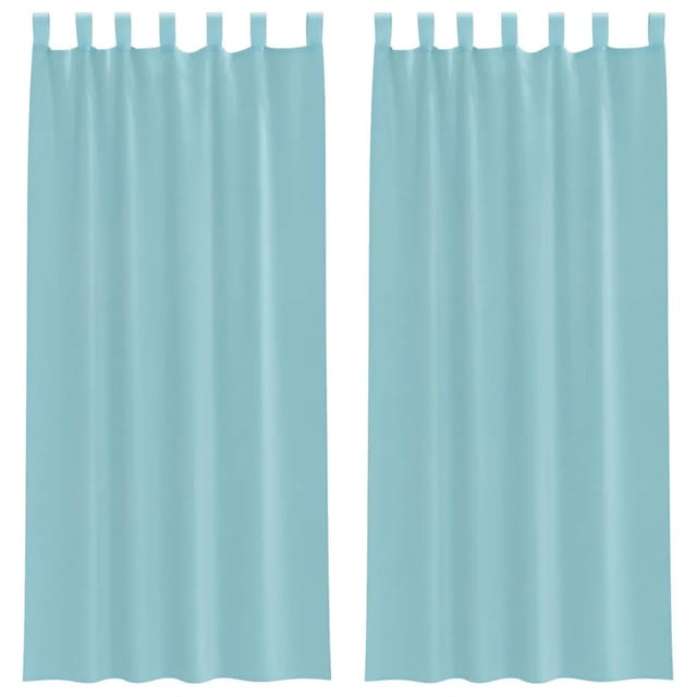 vidaXL Voile Vorhänge mit Stangentaschen 2 Stk Türkis 4102239