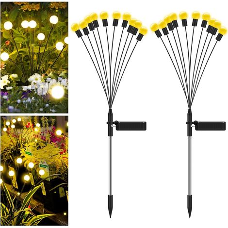 Lan Solar-gartenleuchte Für Den Außenbereich, Firefly Solar-gartenleuchte Für Den Außenbereich, Ip65 Wasserdichte Solar-gartenleuchte Mit 10 Leds, Einbau-solar-gartenleuchte Für Garten, Hof, Weg, Einf
