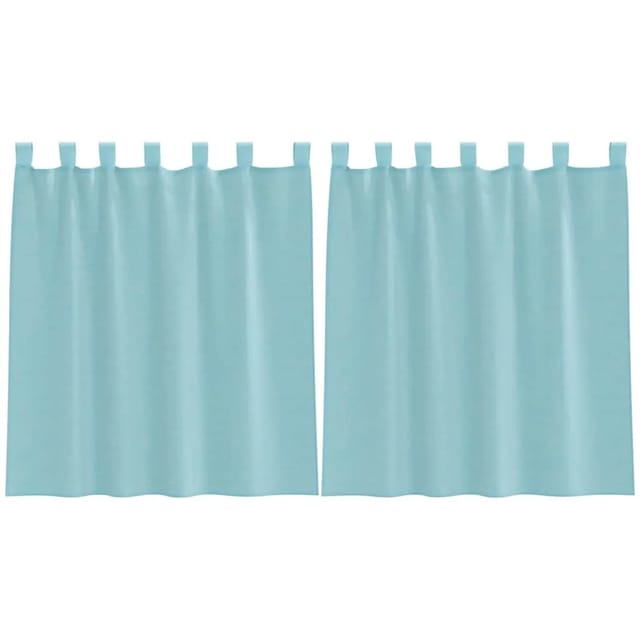 vidaXL Voile Vorhänge mit Schlaufen 2 Stk Türkis 140x140 cm 4102326