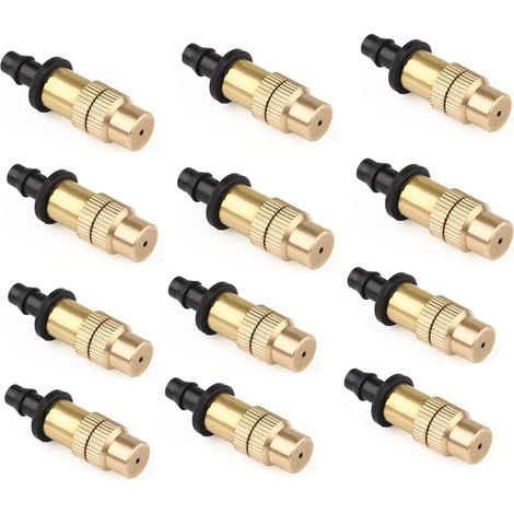Lan 12-teiliges Set Verstellbarer Bewässerungssprinkler, Verstellbare Nebeldüse, Mikro-jet-zerstäuberdüse Aus Messing, Landwirtschaftliches Sprühgerät Für Gartenbewässerungssysteme, Sprinkler-sprühger