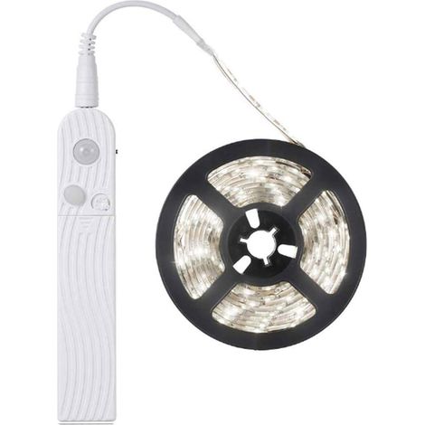 Lan 3m Led-streifenleuchte Mit Bewegungsmelder, Batteriebetriebenes Nachtlicht Mit Pir-sensor, Schrankbeleuchtung, Ip65 Wasserdicht, (kaltweiß 6500k, 3m)