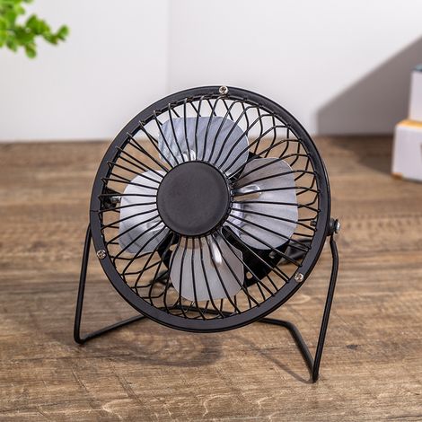 Lan Bdd Mini-usb-ventilator, Metall-tischventilator, Klein, Leistungsstark, Leise, Schwarz, Für Zuhause, Büro, Camping