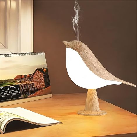 Lan-nachtlampe In Bettform, Wiederaufladbare Kabellose Tischlampe Mit 3 Farbtemperaturen Und Berührungssensor, Perfekt Zum Schlafen In Der Nacht (maple)