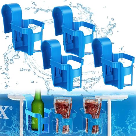 Lan 4-teiliger Pool-becherhalter, Becherhalter Für Den Poolbereich, Becherhalter Für Aufstellpools, Abnehmbarer Becherhalter, Multifunktionaler Becherhalter Für Den Poolbereich