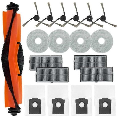 Lan Für Dreame X40 Ultra Complete Und S30 Pro Ultra Saugroboter: Hauptseitenbürste, Hepa-filter, Reinigungstuch Und Staubbeutel.