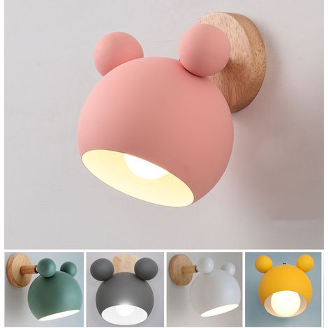 Lan Creative Personality Mickey Log Wandleuchte (rosa, Ohne Lichtquelle)