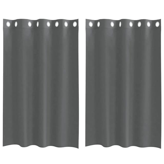 vidaXL Voile Vorhänge mit Ösen 2 Stk Dunkelgrau 140x175 cm 4102078
