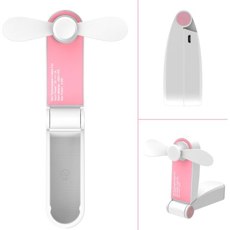 Lan Bdd Mini-tischventilator, Faltbar, Kleiner, Usb-aufladbarer Tischventilator, Mini-ventilator Für Zuhause, Büro Und Reisen