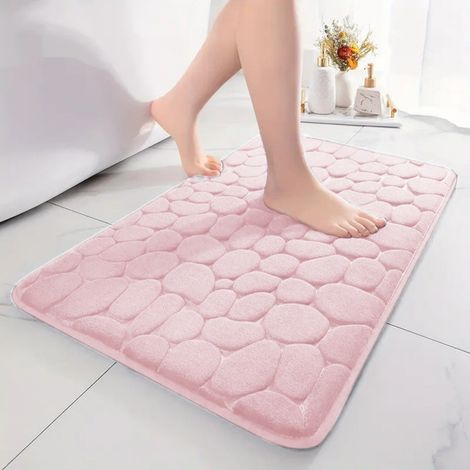 Lan Rose – Kleine Steine, 4060 Cm, Korallenvlies, 0,8 Cm Dick. Schlichte Korallenvlies-fußmatte Mit Kleinem Steinmuster, Pflegeleicht, Geeignet Für Den Heimgebrauch, Teppich.