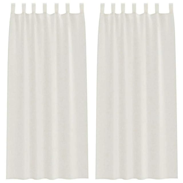 vidaXL Voile-Vorhänge 2 Stk Creme 140x260cm Polyester 4108041