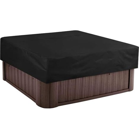 Lan Schutzhülle Für Whirlpools, Quadratische Abdeckung Für Außenwhirlpools, Uv-beständig, Wasserdicht, Staubdicht, Für Aufblasbare Whirlpools, Whirlpoolzubehör (schwarz, 207x207x30 Cm)