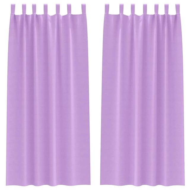 vidaXL Verdunkelungs-Vorhänge mit Ringen Lila Polyester 4107601