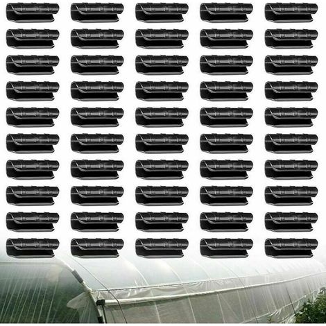 Lan Gewächshaus-schlauchmembranclips – 50 Stück – Gartenbauclips, Kunststoff-membran-rohrverbinder, Befestigungszubehör, Werkzeuge, Gewächshaus, Tunnelgewächshaus, Oberflächenabdeckung, 25 Mm