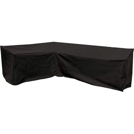Wasserdichte V/l-förmige Ecksofa-abdeckung Für Gartenmöbel, Lounge-abdeckung, Uv-schutz, Staubdicht, Ecksofa-abdeckung (300x300x98cm, Schwarz, 1 Stück)