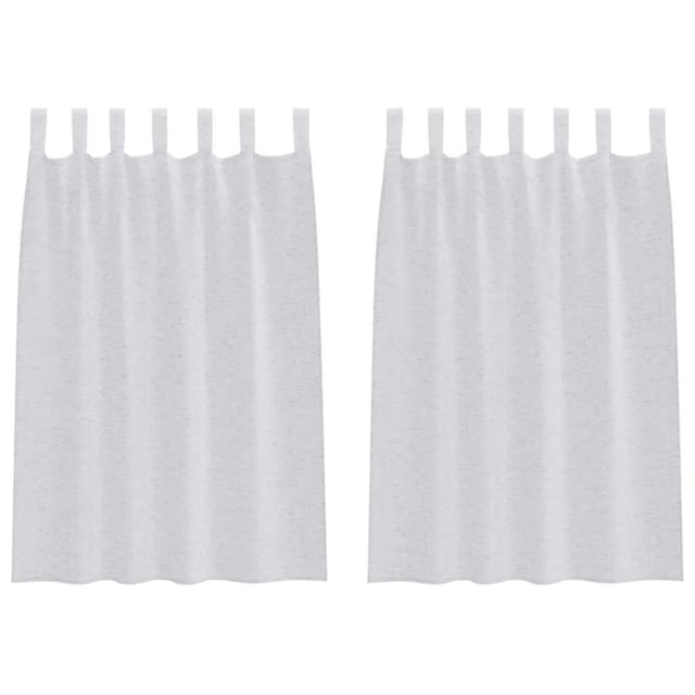 vidaXL Voile-Vorhänge 2 Stk Hellgrau 140x140cm Polyester 4108047
