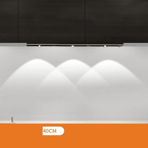 Lan-kabelloser Led-strahler Mit Bewegungssensor, Wiederaufladbare Smarte Lampe Für Küche, Magnetische Hintergrundbeleuchtung Für Badezimmer, Schränke, Kleiderschrank - Schwarz (dreifarbige Dimmfunktio