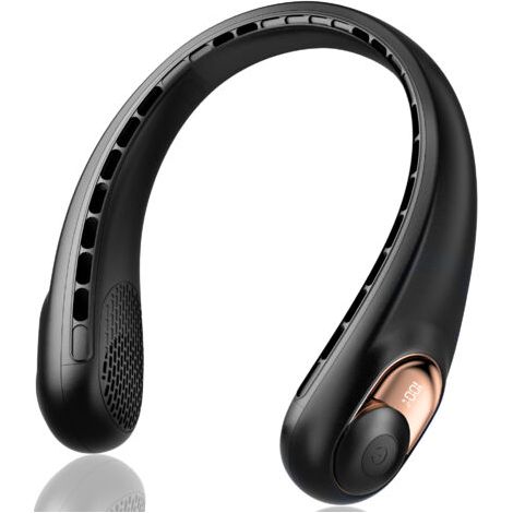 Lan Tragbarer, Klingenloser Nackenventilator, 360°-luftstrom, Extrem Leise, 3 Geschwindigkeitsstufen, Usb-aufladbar, Freihändig Bedienbar, 3600 Mah