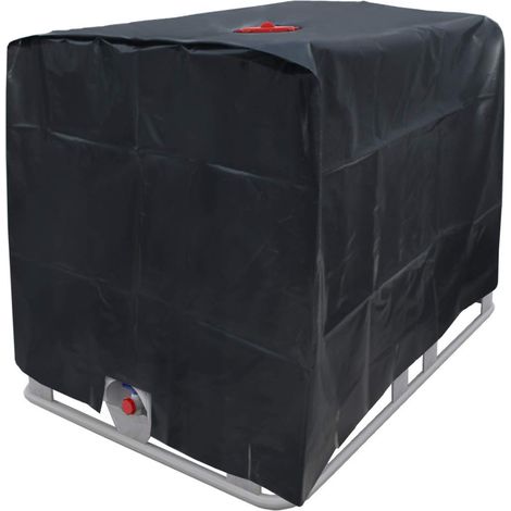 Lan Wassertankplane, Ibc-tankabdeckung Für 1000-liter-tanks, Schutzhülle Für Wassertankbehälter, Staubdicht, Uv-beständig, Regendicht, 120 X 100 X 116 Cm (schwarz)