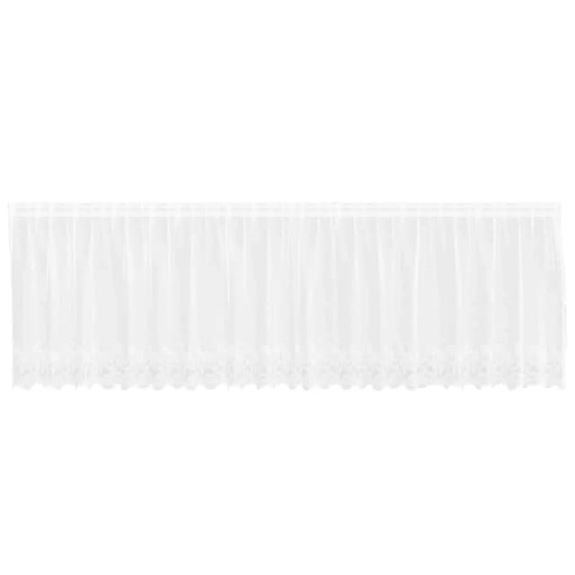 vidaXL Spitzenvorhang mit Vorhängen Weiß 500x120cm Polyester 4107802