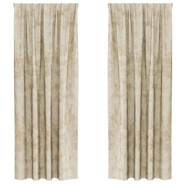 vidaXL Vorhänge 2 Stk Creme 245 x 140 cm Samt 4107701