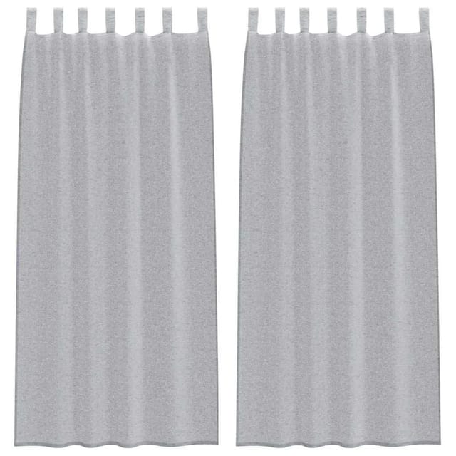 vidaXL Voile-Vorhang 2 Stk Dunkelgrau 140x260cm Polyester 4108056