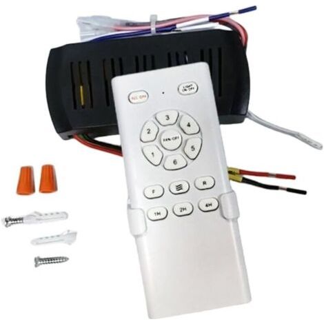 Lan 55w Frequenzumwandlungs-fernbedienungsset Für Deckenventilatoren, 6 Geschwindigkeitsstufen, Hochspannungsempfänger, Einfache Bedienung, Schwarz Und Weiß