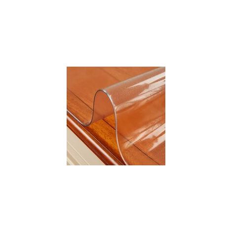Lan Transparente Rechteckige Tischdecke Aus Flexiblem Pvc-glas, 1,5 Mm Tischschutz, Wasser- Und Ölabweisende Tischdecke, Für Couchtische, Schreibtische, Rutschfeste Bodenmatte (70 X 140 Cm / 28 X 55 Z