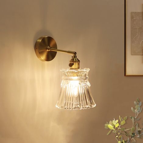 Moderne, Minimalistische Wandleuchte Aus Messing Und Glas Im Nordischen Stil Von Lan – Ideal Für Wohnzimmer, Esszimmer, Bar, Schlafzimmer, Als Nachttischlampe, Für Luxuriöse, Postmoderne Flure, Balkon