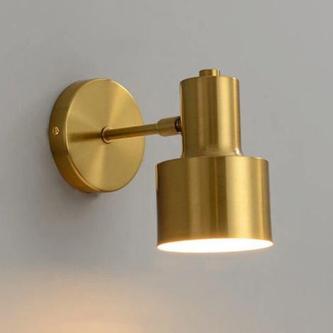 Lan Käfigförmige Wandleuchte Für Den Innenbereich, Gebürstete Goldoberfläche, Verstellbarer Strahler, Vintage-industrie-stil, Nordische Wandleuchte, Nachttischleuchte, Schlichte Scheunenwandleuchte